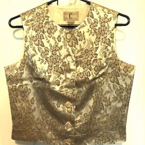 Satin cropped blouse/vest - Size 4/6